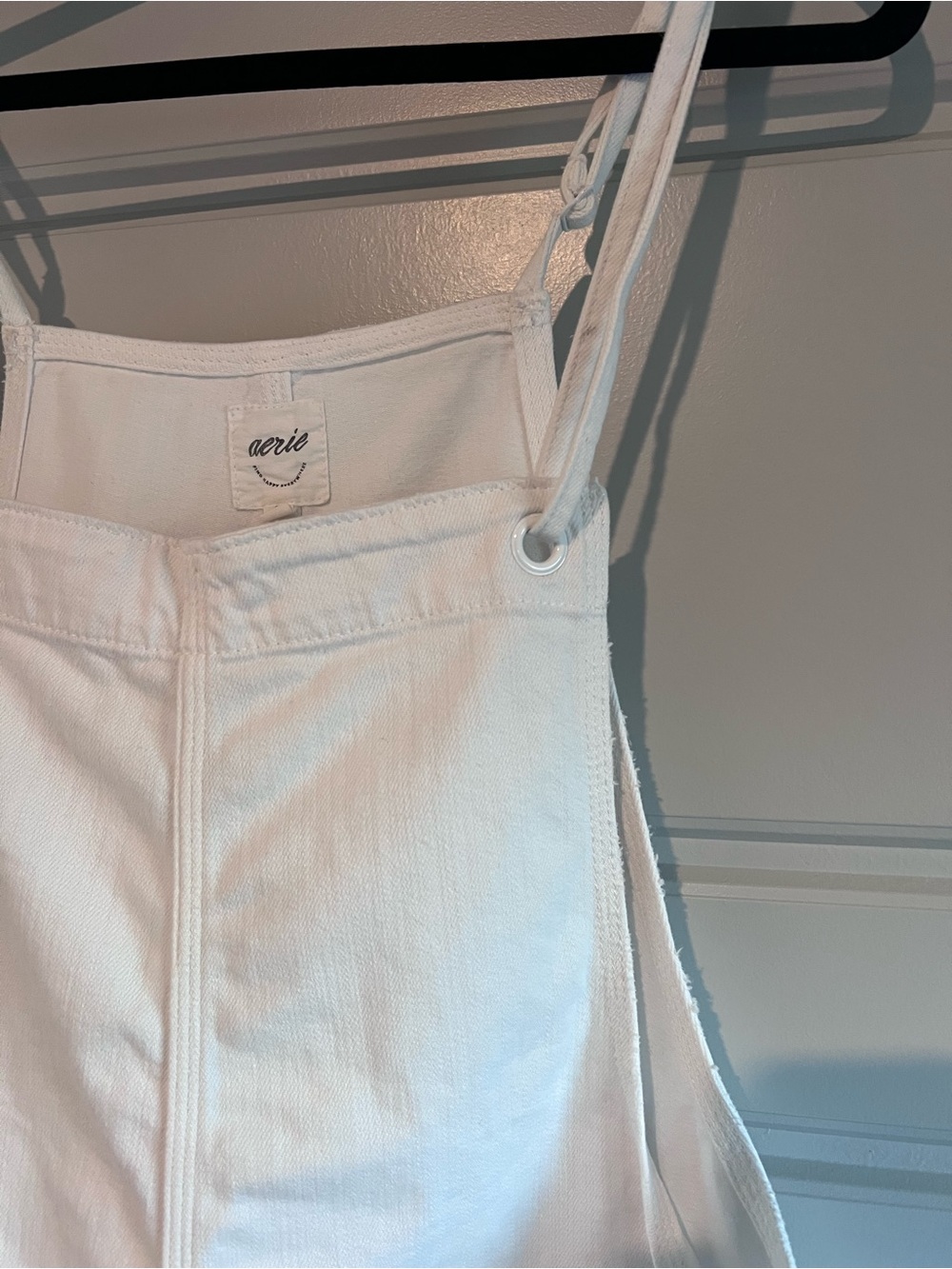 Aerie White Denim Jumpsuit - Picture 2 of 4